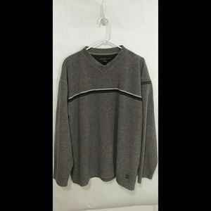 Vintage Tommy Hilfiger XL Grey Stripped Pullover